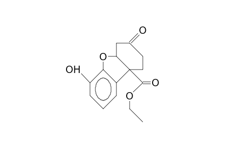 (4AS*,9bR*)-6-hydroxy-3-oxo-1,2,3,4,4a,9b-hexahydro-dibenzofuran-9b-carboxylic acid, ethyl ester