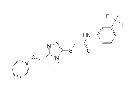 2-{[4-ethyl-5-(phenoxymethyl)-4H-1,2,4-triazol-3-yl]sulfanyl}-N-[3-(trifluoromethyl)phenyl]acetamide