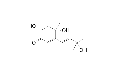 2.alpha.,6.alpha.-dihydroxy-5-[(E)-3'-hydroxy-3'-methyl-1'-butenyl]-6-methyl-4-cyclohexen-3-one
