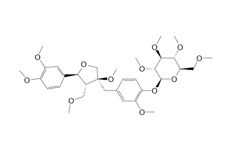 8,4',9'-Trihydroxy-3,3'-dimethoxy-9,7'-epoxylignan 4-o-.beta.-D-glucopyranoside, 7me derivative