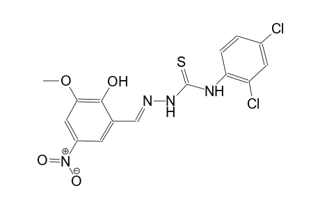 2-hydroxy-3-methoxy-5-nitrobenzaldehyde N-(2,4-dichlorophenyl)thiosemicarbazone