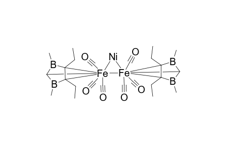 Iron, hexacarbonylbis[.mu.-[(2,4,5-.eta.:2,4,5-.eta.)-4,5-diethyl-2,3-dihydro-1,3-dimethyl-1H-1,3-diborol-2-yl-B1,B3:B1,B3]](nickel)di-