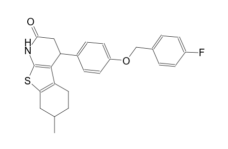 benzo[4,5]thieno[2,3-b]pyridin-2(1H)-one, 4-[4-[(4-fluorophenyl)methoxy]phenyl]-3,4,5,6,7,8-hexahydro-7-methyl-