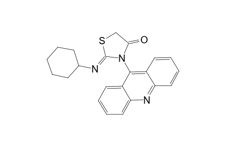 2-Cyclohexyl-3-(acrydin-9'-yl)imino-1,3-thiazolidin-4-one