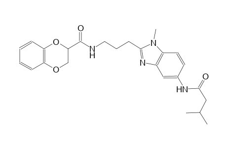 1,4-benzodioxin-2-carboxamide, 2,3-dihydro-N-[3-[1-methyl-5-[(3-methyl-1-oxobutyl)amino]-1H-benzimidazol-2-yl]propyl]-
