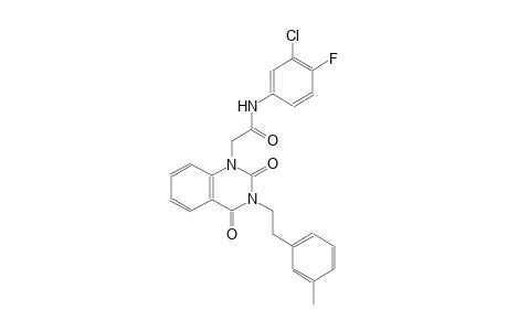 N-(3-chloro-4-fluorophenyl)-2-(3-[2-(3-methylphenyl)ethyl]-2,4-dioxo-3,4-dihydro-1(2H)-quinazolinyl)acetamide