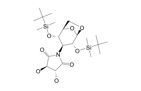 1,6-ANHYDRO-2,4-BIS-O-(TERT.-BUTYLDIMETHYLSILYL)-3-DEOXY-3-N-((3'R,4'R)-3',4'-BIS-O-HYDROXY)-TATARIMIDO-BETA-D-GLUCOPYRANOSE