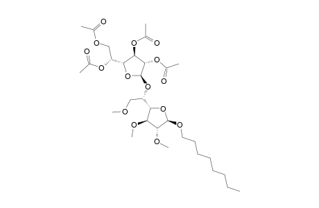 OCTYL-5-O-(2,3,5,6-TETRA-O-ACETYL-BETA-D-GALACTOFURANOSYL)-2,3,6-TRI-O-METHYL-BETA-D-GALACTOFURANOSIDE