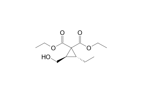 Diethyl (2R,3R)-2-Ethyl-3-(hydroxymethyl)cyclopropane-1,1-dicarboxylate