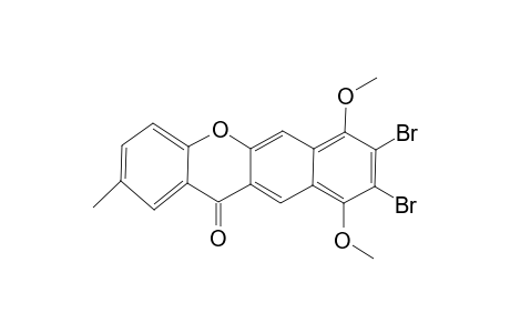 3,4-DIBrOMO-2,5-DIMETHOXY-10-METHYLBENZO-[B]-XANTHONE