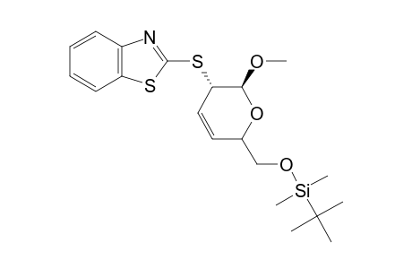 methyl 2,3,4-trideoxy-6-o-(tert-butyldimethylsilyl)-2-S-(2-benzothiazolyl)-2-thio-.alpha.-d-threo-hex-3-enopyranoside
