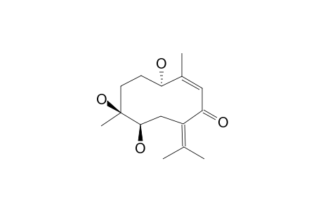 HEYNEANONE_C;1-ALPHA,4-BETA,5-BETA-TRIHYDROXY-7-(11),9-GERMACRADIEN-8-ONE