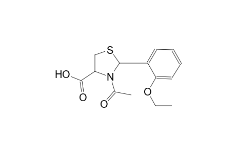 3-acetyl-2-(2-ethoxyphenyl)-1,3-thiazolidine-4-carboxylic acid