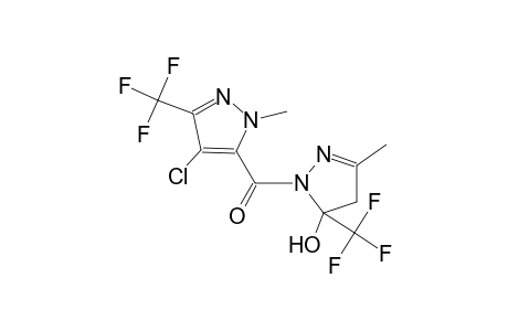 1-{[4-chloro-1-methyl-3-(trifluoromethyl)-1H-pyrazol-5-yl]carbonyl}-3-methyl-5-(trifluoromethyl)-4,5-dihydro-1H-pyrazol-5-ol