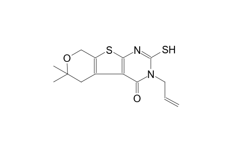 4H-pyrano[4',3':4,5]thieno[2,3-d]pyrimidin-4-one, 3,5,6,8-tetrahydro-2-mercapto-6,6-dimethyl-3-(2-propenyl)-