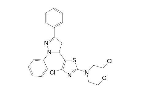 4-Chloro-N,N-bis(2-chloroethyl)-5-(1,3-diphenyl-4,5-dihydro-1H-pyrazol-5-yl)thiazol-2-amine