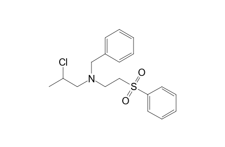 N-Benzyl-N-[2-(benzenesulfonyl)ethyl]-N-(2-chloropropyl)amine