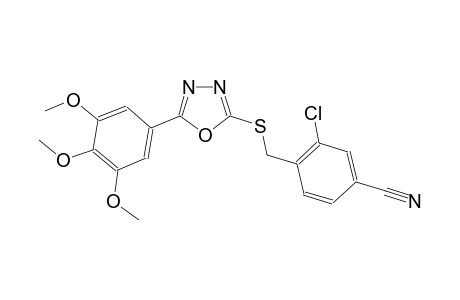 benzonitrile, 3-chloro-4-[[[5-(3,4,5-trimethoxyphenyl)-1,3,4-oxadiazol-2-yl]thio]methyl]-