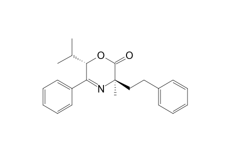 (3R,6S)-6-Isopropyl-3-methyl-5-phenyl-3-phenylethyl-3,6-dihydro-2H-1,4-oxazin-2-one