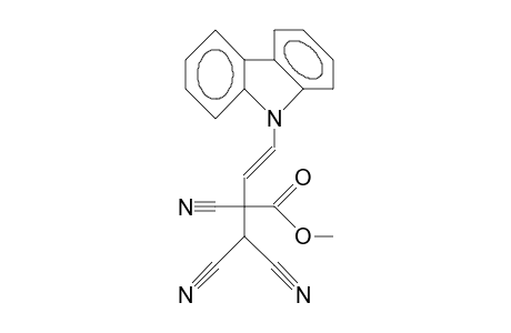 3-Carbomethoxy-1-(carbazol-9-yl)-3,4,4-tricyano-trans-1-butene