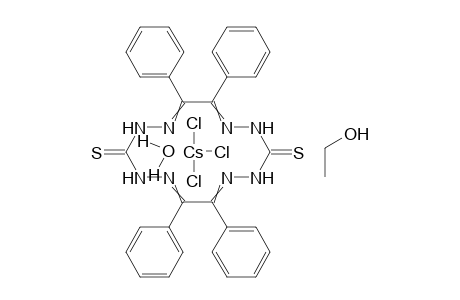 6,7,13,14-tetraphenyl-1,2,4,5,8,9,11,12-octaazacyclotetradeca-1(14),5,7,12-tetraene-3,10-dithione ethanol trichlorocaesium hydrate