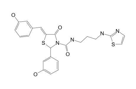 N-3-[[2-(3-HYDROXYPHENYL)-4-OXO-5-(3-HYDROXYBENZYLIDENE)-1,3-THIAZOLIDINE]-CARBAMYL]-PROPYL-2-AMINOTHIAZOLE