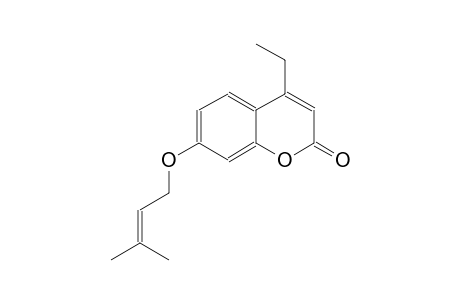 4-ethyl-7-[(3-methyl-2-butenyl)oxy]-2H-chromen-2-one