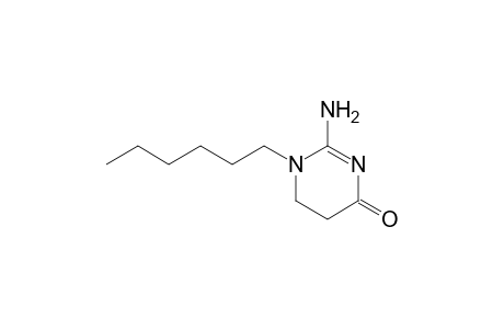 4(1H)-Pyrimidinone, 2-amino-1-hexyl-5,6-dihydro-