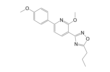 2-methoxy-6-(4-methoxyphenyl)-3-(5-propyl-1,2,4-oxadiazol-3-yl)pyridine