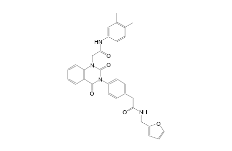 2-[4-(1-[2-(3,4-dimethylanilino)-2-oxoethyl]-2,4-dioxo-3(2H,4H)-quinazolinyl)phenyl]-N-(2-furylmethyl)acetamide