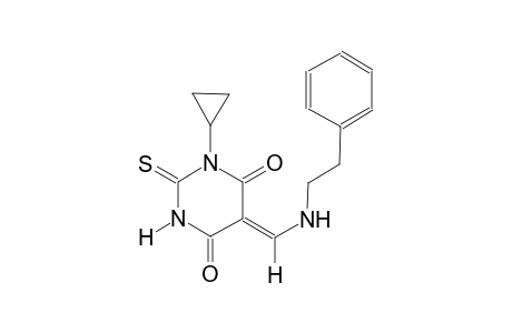 (5Z)-1-cyclopropyl-5-{[(2-phenylethyl)amino]methylene}-2-thioxodihydro-4,6(1H,5H)-pyrimidinedione