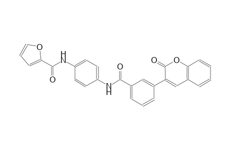 N-(4-{[3-(2-oxo-2H-chromen-3-yl)benzoyl]amino}phenyl)-2-furamide
