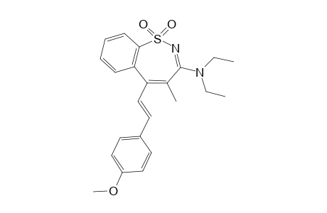 3-(Diethylamino)-4-methyl-5-[2-(4-methoxyphenyl)ethenyl]-1,2-benzo[c]thiazepine-1,1-dioxide