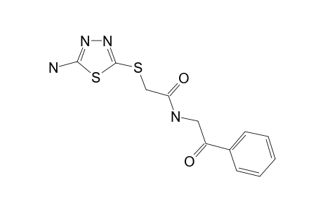 2-(5-Amino-[1,3,4]thiadiazol-2-ylsulfanyl)-N-(2-oxo-2-phenyl-ethyl)-acetamide