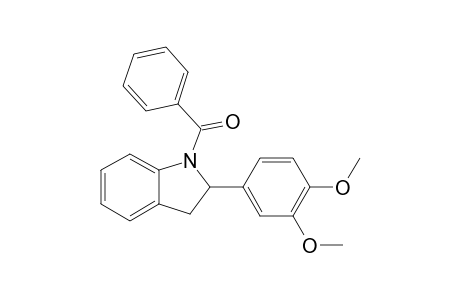 [2-(3,4-DIMETHOXYPHENYL)-INDOLIN-1-YL]-(PHENYL)-METHANONE