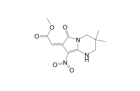 Methyl 2-[3,3-dimethyl-8-nitro-6-oxo-1,2,3,4-tetrahydropyrrolo[1,2-a]pyrimidin-7(6H)-yliden]acetate