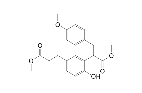 Methyl 2-[2-hydroxy-5-(3-methoxy-3-oxopropyl)phenyl]-3-(4-methoxyphenyl)propanoate