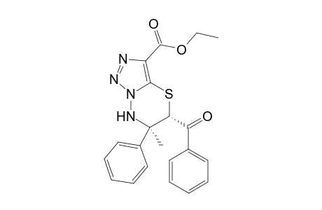 (5S*,6R*)-5-Benzoyl-6-methyl-6-phenyl-6,7-dihydro-5H-[1,2,3]triazolo[5,1-b][1,3,4]thiadiazine-3-carboxylic acid ethyl ester