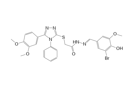 acetic acid, [[5-(3,4-dimethoxyphenyl)-4-phenyl-4H-1,2,4-triazol-3-yl]thio]-, 2-[(E)-(3-bromo-4-hydroxy-5-methoxyphenyl)methylidene]hydrazide