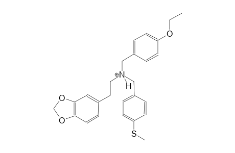 2-(1,3-benzodioxol-5-yl)-N-(4-ethoxybenzyl)-N-[4-(methylsulfanyl)benzyl]ethanaminium