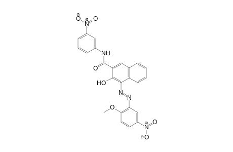 2-Naphthalenecarboxamide, 3-hydroxy-4-[(2-methoxy-5-nitrophenyl)azo]-N-(3-nitrophenyl)-5-Nitro-o-anisidine->3-hydroxy-3'-nitro-2-naphthanilide