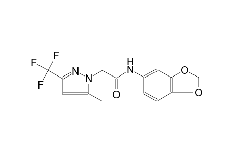 N-(1,3-benzodioxol-5-yl)-2-[5-methyl-3-(trifluoromethyl)-1H-pyrazol-1-yl]acetamide