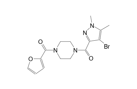 1-[(4-bromo-1,5-dimethyl-1H-pyrazol-3-yl)carbonyl]-4-(2-furoyl)piperazine