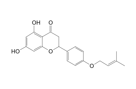 2-[4-(3-methylbut-2-enoxy)phenyl]-5,7-bis(oxidanyl)-2,3-dihydrochromen-4-one