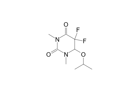 2,4(1H,3H)-Pyrimidinedione, 5,5-difluorodihydro-1,3-dimethyl-6-(1-methylethoxy)-, (.+-.)-