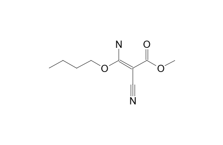 (E)-3-amino-3-butoxy-2-cyano-acrylic acid methyl ester