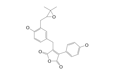 ASPERJINONE;3-(3-((3,3-DIMETYHLOXIRAN-2-YL)-METHYL)-4-HYDROXYBENZYL)-4-(4-HYDROXYPHENYL)-FURAN-2,5-DIONE