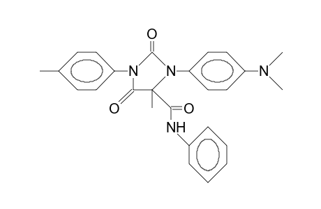 1-(4-Dimethylamino-phenyl)-3-(4-tolyl)-5-phenylamido-5-methyl-2,4-imidazoledione