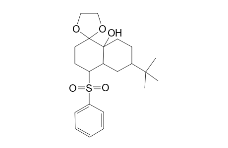 1-Hydroxy-2-(ethylenedioxy)-5-(phenylsulfonyl)-8-tert-butylcyclo[4.4.0]decane