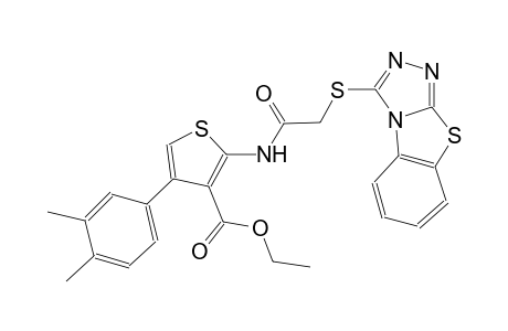 3-thiophenecarboxylic acid, 4-(3,4-dimethylphenyl)-2-[[([1,2,4]triazolo[3,4-b]benzothiazol-3-ylthio)acetyl]amino]-, ethyl ester